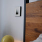 Bett im Industrial Design aus Stahl und Eichenholz